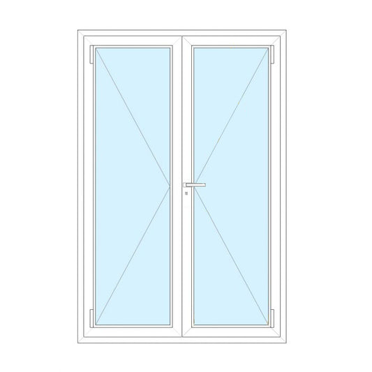 Porta con serratura in PVC 2 ante