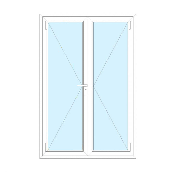 Porta 2 ante con serratura 126.2x241.5
