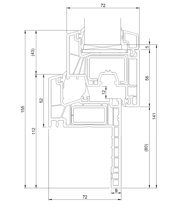 Porta con serratura in PVC colori speciali 1 anta – Isolamento Termico e Acustico