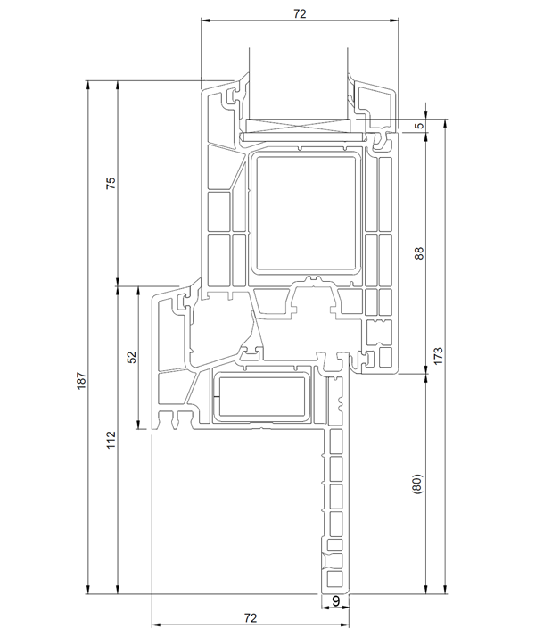 Porta con serratura in PVC colori speciali 1 anta – Isolamento Termico e Acustico