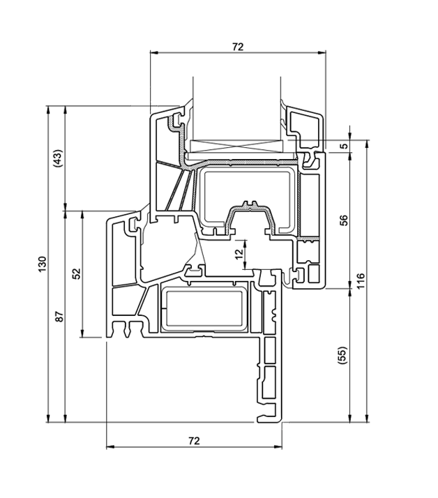 Porta con serratura in PVC colori speciali 1 anta – Isolamento Termico e Acustico