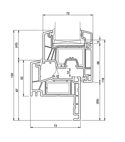 Porta con serratura in PVC colori speciali 1 anta – Isolamento Termico e Acustico
