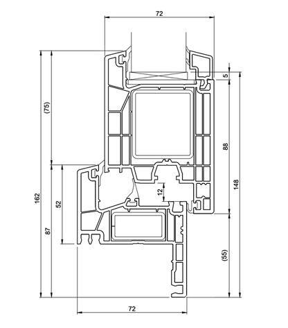 Porta con serratura in PVC colori speciali 1 anta – Isolamento Termico e Acustico