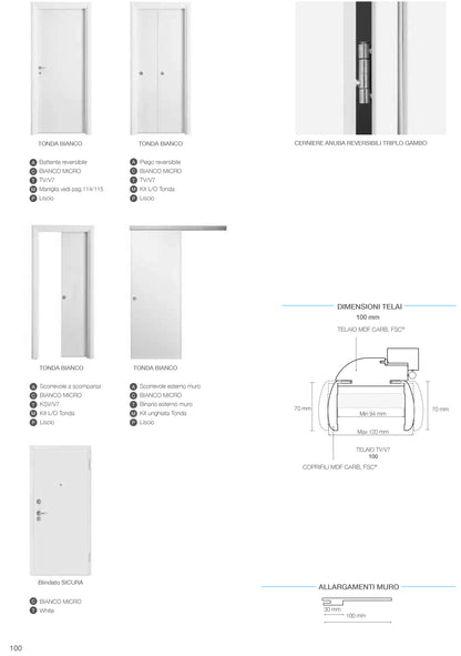 scheda tecnica TONDA BIANCO